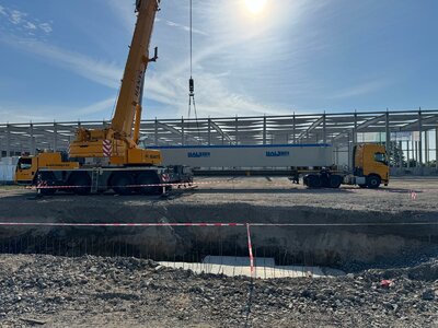 Usazení montážní jámy na STK