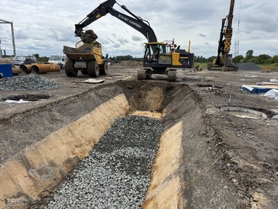 Příprava pro montážní jámu na STK