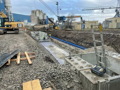 Záchytná jímka a parschaluv žlab