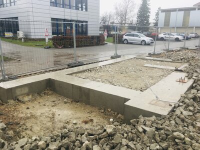 Železobetonové monolitycké pásy pro parkovací dům