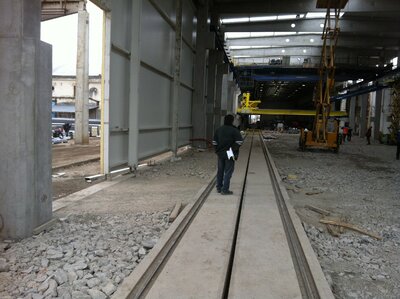 Výstavba areálu - nová hala a vozíková dráha