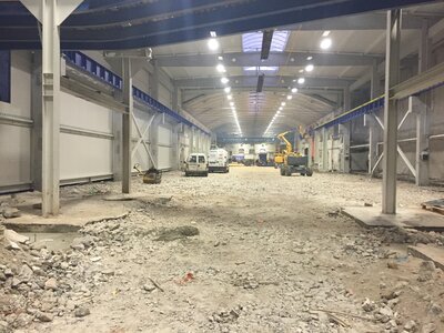 Výstavba areálu - nová hala