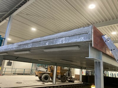 Výrobní haly  - železobetonový monolit pro skladování výrobků nad výrobní linkou