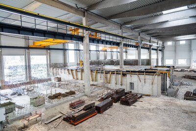 Železobetonové monolitycké pece a zásobníky na ocelový šrot