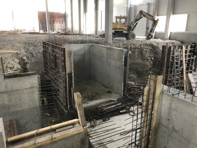 Železobetonový monolit výrobní linky