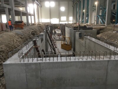 Železobetonový monolit výrobní linky