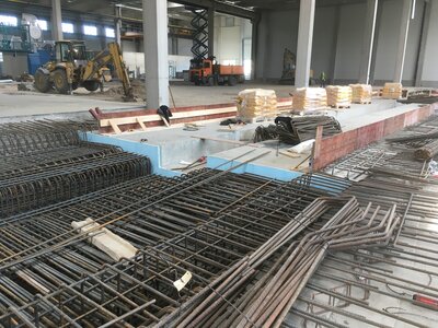 Železobetonový  monolit pro regálový zásobník