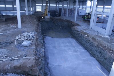 Železobetonový monolit výrobní linky