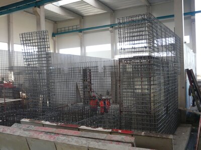 Železobetonové monolitycké pece a zásobníky na ocelový šrot