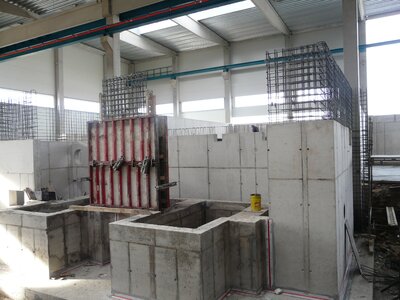 Železobetonové monolitycké pece a zásobníky na ocelový šrot