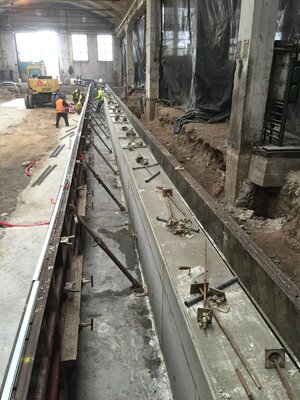 Monolitické železobetonové montážní jámy