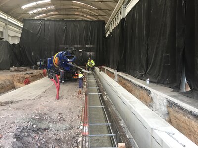 Monolitické železobetonové montážní jámy