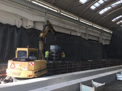 Monolitické železobetonové montážní jámy