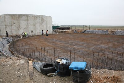 Bioplynová stanice - základová deska 