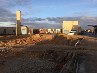 Základová deska pod obilná sila - hotové piloty