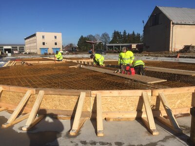 Základová deska pod obilná sila