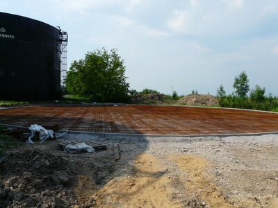 Základová deska pod obilná sila