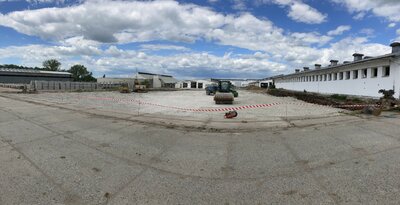 ZDV Krchleby - silážní žlab konstrukční vrstvy  - recyklát